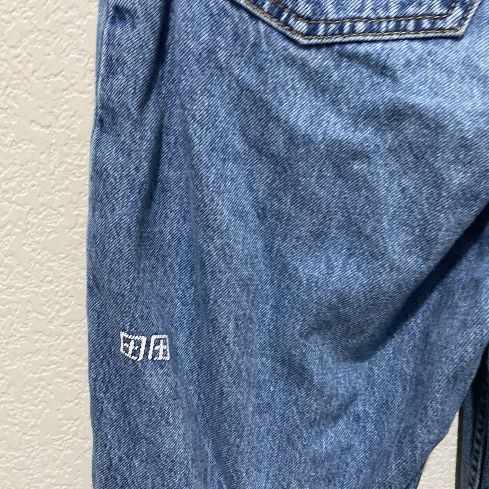KSubi Blue Women’s Jeans Size 30” X 27 Raw Hem Chlo wasted Bae Blue high Waist - Picture 3 of 16